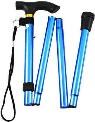 Iktu Automatic Magnetic Snap-Out Folding Walking Cane Stick with Adjustable Length - 37 Inches Walking Stick