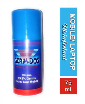 germidos Mobile sanitizer spray, Lab tested, Zero water formula Kills 99.9% germs - Mobiles, Laptops, Computers, Key Board, Remotes and other Gadgets.