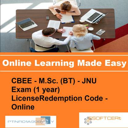 PTNR01A998WXY CBEE - M.Sc. (BT) - JNU Exam (1 year) LicenseRedemption Code - Online