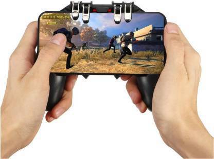 1923aholic Game Controller with L1R1 L2R2 Triggers, PUBG Mobile Controller 6 Fingers Operation, Joystick Remote Grip Shooting Aim Keys Fast Shooting Quicker, more responsive, more sensitive, the game more pleasure Sensitive Touchpad, No damage Screen AK-66 6 Finger Pubg Game Assistant Mobile Remote Trigger Controller Fire Key Button with 4 Highly Sensitive Triggers Fast Shooting for 4.7-6.5 Android iOS Cellphone Gamepad Gamepad  Gaming Accessory Kit