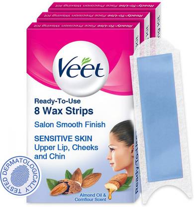 Veet Face Precision Waxing Kit for Sensitive Skin Strips