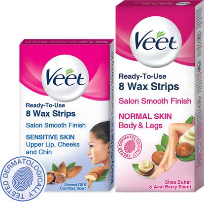 Veet Face and Body Waxing Kit for Normal Skin and Sensitive Skin Strips