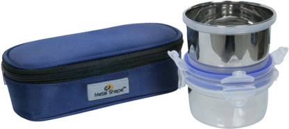 Metal Shape Lunch Time LT-22 2 Containers Lunch Box