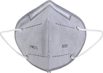 QUORA Filter Pro 5 Layer Triple Particle Filtration System N-95 MASK Grey plain (Pc 1)