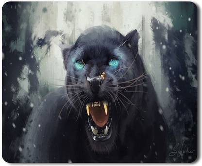 5 ACE black panther Non Slip Base Mousepad