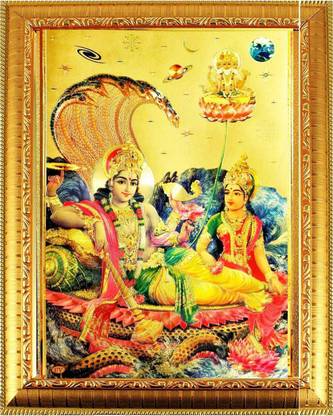SUNINOW Lord vishnu laxmi Photo Frame | God Photo Frame | God Photos | bhagwan photo Religious Frame