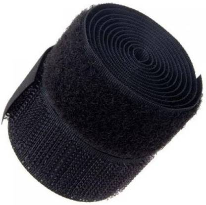 YUVI CREATIONS hoop and loop roll (Black 20mm width - 5 m length) Sew-on Velcro
