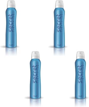 Secret Temptation PLAY Pack of 4 Deodorant Spray  -  For Women