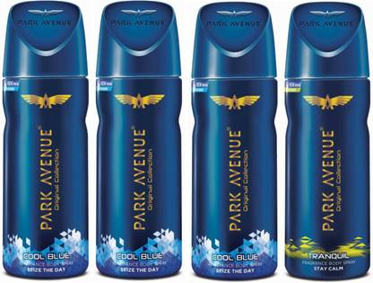 PARK AVENUE Cool Blue Deodorant Combo Pack of 4 Deodorant Spray  -  For Men