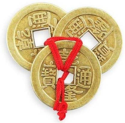 Wonder World ®Coin Charm - Wealth & Success - Positive Chi Decorative Showpiece  -  3.1 cm