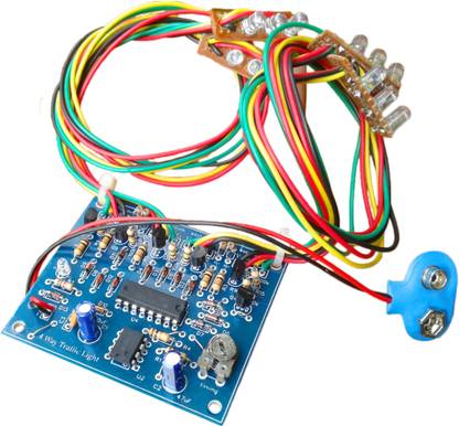 GYM Traffic Light 4 Way School/college Project KIT | Fully Assembled Fully Professional Kit | With Time Control Educational Electronic Hobby Kit