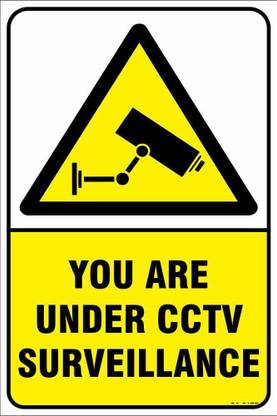 SIGNAGE AND BOARDS SOLUTION CCTV Camera Surveillance Sign Board (Set of 1) Emergency Sign