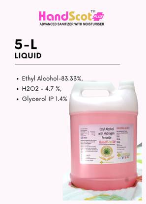 Germscot 83.33% Alcohol Based advanced hand sanitizer with moisturizer WHO recommended formulation used worldwide. Hand Sanitizer Can