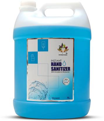 Dharmani's International Alcohol Based  Rub | 70% Alcohol based Sanitizer| 5 Litre (Ocean Fresh) Hand Sanitizer Can