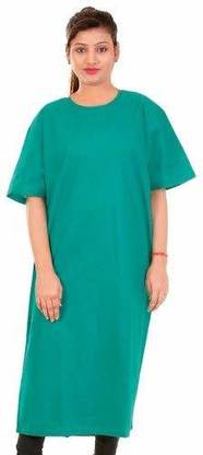Agarwals Patient Gown Half Sleeves Back Open (Green) (Size- Universal) Gown Hospital Scrub
