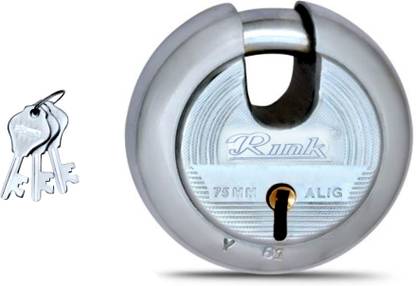 RINK ROCK SHUTTER & HOME LOCK 75 MM HARDENED SHACKLE FIX LOCKING TECHNOLOGY WITH 3 KEY Lock