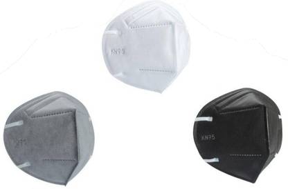 AZIBO KN95/Virus Protection Face Protective Mask Reusable,Washable- Anti Dust/Pollution/Bacterial Premium Quality,(Without Filter/Valve) WFL95WTBLGR3PC Reusable, Washable