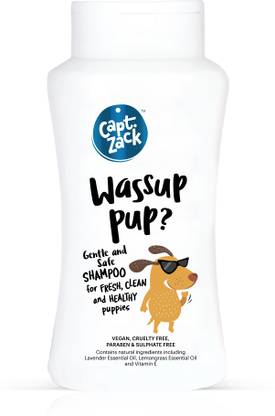 Captain Zack Wassup Pup Anti-microbial, Anti-fungal, Anti-itching, Conditioning, Flea and Tick Artificial Fragrance Free Dog Shampoo