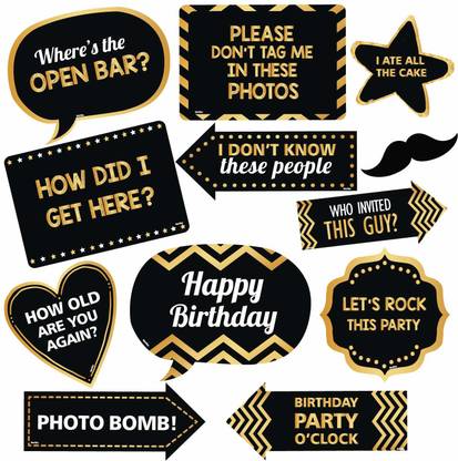 Balloons Happy Birthday Photo Booth Props (Set of 12)/Happy Birthday Props/Birthday Photo Booth Props/Birthday Photo Booth Photo Booth Board