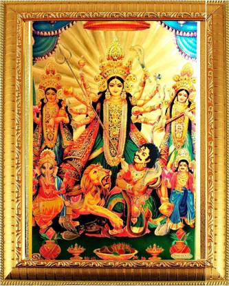 SUNINOW durga maa Photo Frame Religious Frame