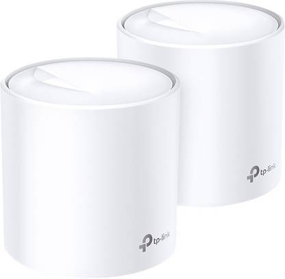 TP-Link Deco X60 (2 Pack) Mesh Router 2.4 GHz, 5 GHz 5400 Mbps Wifi Speed Dual Band Internal Antenna Ethernet (Cable Broadband)