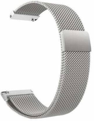 AMANDO Magnetic Strap 22MM Metal SILVER Bracelet Wristbands Compatible for Samsung Gear S3/ Frontier / S3 Classic/Tissot T Sport V8 / Fossil Q Explorist Gen 3/Other 22mm Straps Smart Watch Strap