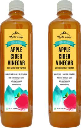 Mystic Range Apple Cider Vinegar with Mother (not from concentrate) - 100% Natural, Raw, Unfiltered Vinegar