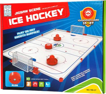Tinitoes Table Top Ice Hockey Game Setup - Play On Any Smooth Surface Indoor Sports Games
