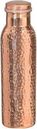 Cr Creation Copper Water Bottle, Hammer Design 1000 ml Bottle