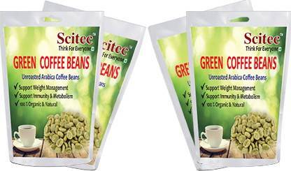 Scitec for Weight management & belly fat burner Coffee Beans (4 x 100 g, Unflavoured, Green Coffee Flavoured) Instant Coffee