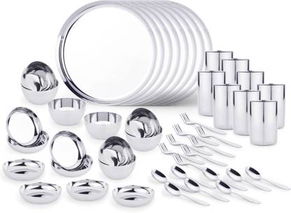 Flipkart SmartBuy Pack of 48 Stainless Steel Stainless steel Heavy Gauge 48 pcs Dinner set Dinner Set