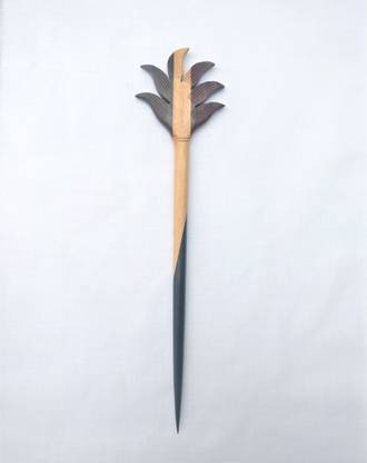 Jain Export Leaf Design Wooden Hair stick Bun Stick
