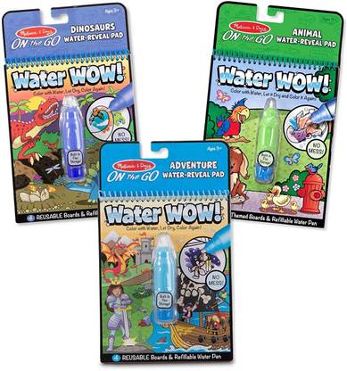 melissa doug Melissa & Doug Water Wow Bundle-Dinosaur, Adventure Animals Activity Book