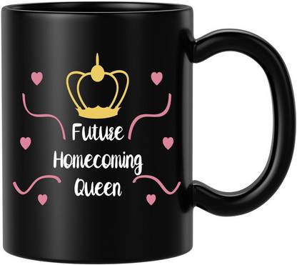 BLISSart Future Homecoming Queen Black Best Gift for Girlfriend Boyfriend Husband Wife Ceramic Coffee Mug
