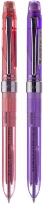PLATINUM Transparent - (Rough Red , Lavender). Multi-function Pen