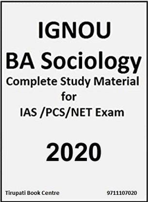 IGNOU BA Latest Sociology Study Material ( IAS /PCS/NET Exam)-(2020)