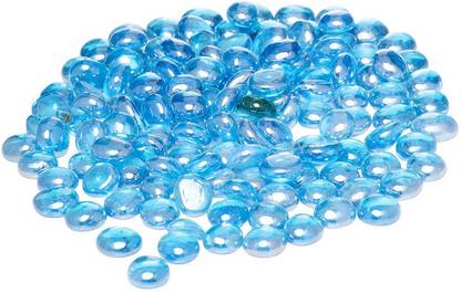 vanni obsession 5 Kg Glossy Shiny Decorative Polished Round Smooth Glass Pebbles For Home Landscape Aquarium Fish Tanks Outdoor Garden Decoration Polished, Carved Round Fire Glass Pebbles