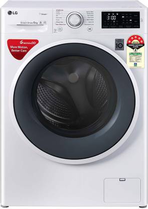 LG 6 kg Fully Automatic Front Load Washing Machine with In-built Heater White