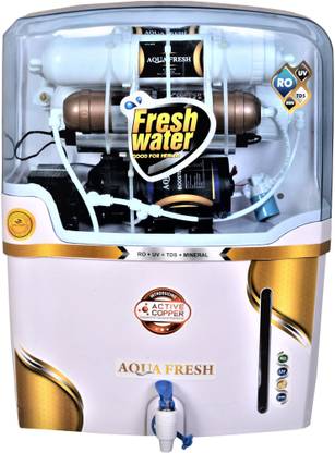 Aqua Fresh w COPPER MINERAL+ro+uv+tds 15 L 15 L RO + UV + UF + TDS Water Purifier  (White, Yellow)