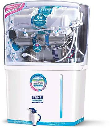 KENT New Grand 8-Litres Wall-Mountable RO + UV+ UF + TDS (White) 20 litre/hr Water Purifier 8 L RO + UV + TDS Water Purifier