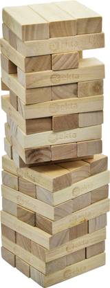 Ekta Tumbling Tower 54 Wooden Blocks | Classic Wooden Block Game
