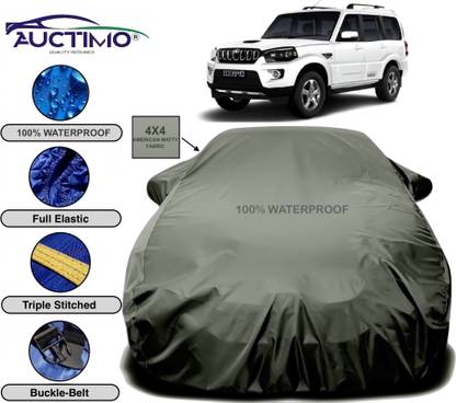 AUCTIMO Car Cover For Mahindra Scorpio (With Mirror Pockets)