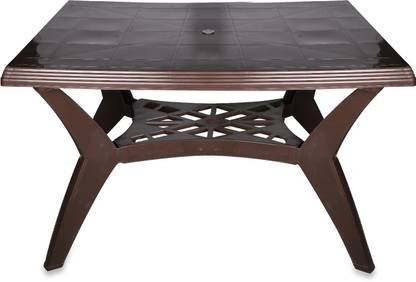 National Jaipur Roma Four Seater Dining Table,Brown Plastic 4 Seater Dining Table