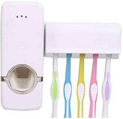 VeNom Toothpaste dispenser Plastic Bathroom Set (Pack of 1) Plastic Bathroom Set