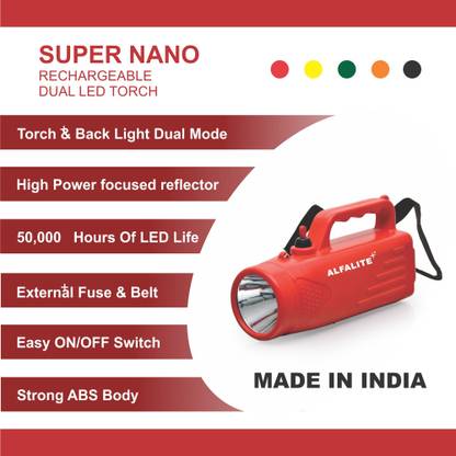 ALFALITE SUPER NANO 10 hrs Torch Emergency Light