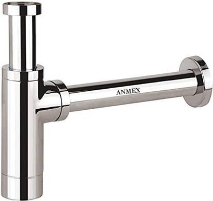 ANMEX Bottle Trap Super (with 12 Inch Pipe) (Wall Mount Installation Type) for Bathroom Basin Kitchen Sink Wash Basin Drain Water Outlet Health  Faucet
