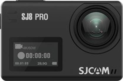 SJCAM SJ8 Pro Native 4K 60fps Wifi Action Camera 2.33" IPS Retina Display Type C Port Waterproof - Black Full Set Sports and Action Camera
