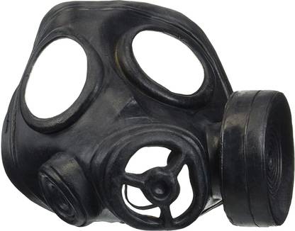 Loftus International Star Power Realistic Look Biohazard Costume Gas Mask Black One Size Novelty Item Party Mask