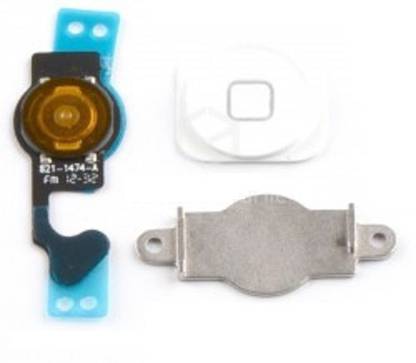 Shockware Home Button Sensor Menu Button Flex Cable Kit (Without Touch ID) _3 Apple iPhone 5C White Fingerprint Sensor Flex cable