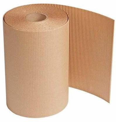SIDDHARTH PRINTERS Corrugated Packaging Paper Roll Sheet 2Ply 20 meter x 8 inch Plain Packaging 120 gsm Paper Roll